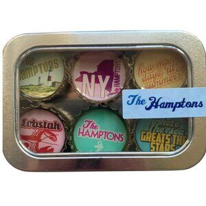 Hamptons, New York Bottlecap Magnets
